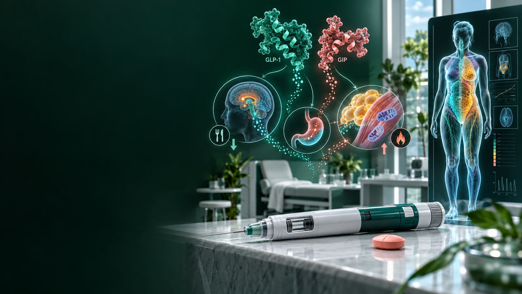 GLP-1 and GIP weight-management medicine research